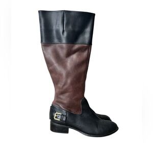 Lauren Ralph Lauren Marlena Brown and Black Leather Riding Boots size 6